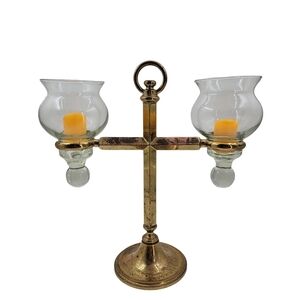 Rare vintage Gumps brass candelabra